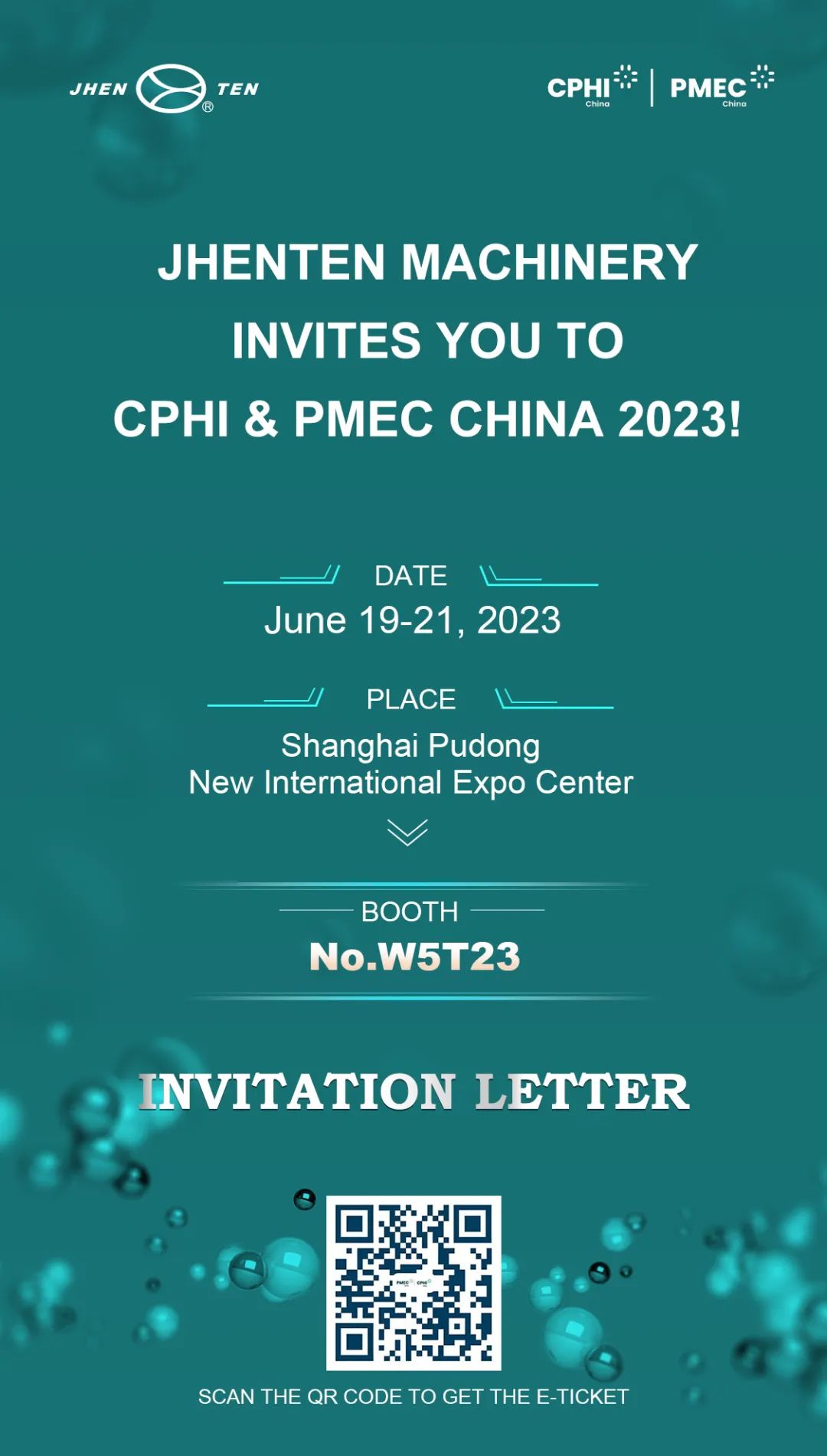 Jhenten Machinery  invites you to CPHI & PMEC China 2023！(圖1)